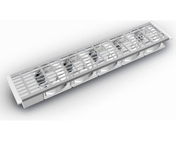 Prillo Radiatorventilator - 110cm radiator - ClimateBooster - wit - 70mm fans - 10 fans - professionele radiatorventilator - warmtepomp-ready - méér dan 20% lagere gasrekening