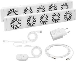 QH Turbo Booster Radiator Ventilator Duo set - Energiezuinig – 2 x zo snel warm - Tot 22% energiebesparing – Simpel te plaatsen – Fluisterstil