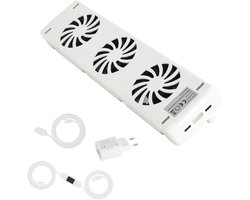 Radiator Ventilator Drie windopeningen Mono set- Past op elke radiator & Makkelijk te installeren - Energie besparen door betere - Radiatorventilatoren