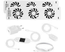 Radiator Ventilator Stille Ventilator voor Radiatoren - Universele Magnetische Aansluiting Duo set