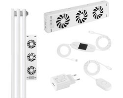 Radiator Ventilator Stille Ventilator voor Radiatoren - Universele Magnetische Aansluiting Mono set