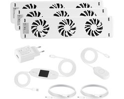 Radiator Ventilator Stille Ventilator voor Radiatoren - Universele Magnetische Aansluiting Trio set