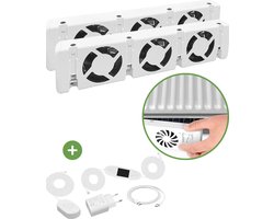 Radiator Ventilator Voor Sneller Verwarmen Van Kamers - Bespaar op je Energierekening - Geruisloos - Verwarming Ventilatie - 2 Stuks - Universeel Verstelbaar - Geschikt voor elke Radiator / Convector