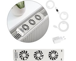 Radiatorventilator, 3 ventilatoren, thermostaat, tot 50 cm