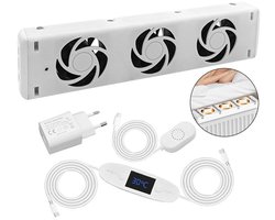 Radiatorventilator, 3.0 intelligente verwarmingsventilator met warmtesensor, duurzame verwarmingsbooster, geschikt voor vloerverwarming en radiatoren.
