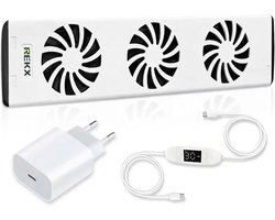 Rekx® - Thermofan - Radiatorventilator Basis - Mono - Instelbare Thermostaat - Fluisterstil - Zuinig