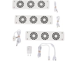 Slimme Radiator Ventilator Set - 3 Stuks - Stille Radiatorventilatoren - Bespaar Energie & Verspreid Warmte Sneller - Geschikt voor de meeste radiatoren - Eenvoudig met magneten te bevestigen