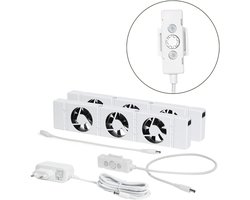 SpeedComfort Radiator Ventilator Duo Set – 2x Sneller Warm - Tot 22% energiebesparing - Simpel te plaatsen - Fluisterstil - Nederlands product - Energiezuinige Radiatorventilatoren - Wit