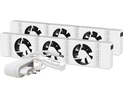 SpeedComfort Radiator Ventilator Duo set – Past op elke radiator & Makkelijk te installeren - Energie besparen door betere warmteverdeling
