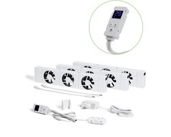 SpeedComfort Radiator Ventilator met Control Sensor - Trio Set (3x) - Sneller Verwarmen - Tot 22% Energiebesparing - Geschikt voor Warmtepomp - Meerdere Snelheden - Simpel te Plaatsen - Fluisterstil - Nederlands Product - Wit