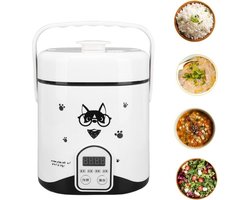 12 Liter Kleine Rijstkoker - Niet-klevende Binnenpot - Stoomplaat - Rijstlepel - 24 Uur Reservering - Temperatuurregeling - Autokamperen Reizen .