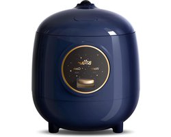 2-kops kleine rijstkoker - stoompan met afneembare antiaanbakpan - mini-rijstkoker voor granen en havervlokken