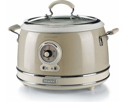Ariete 2904/03 - Vintage Slowcooker - XL Rijstkoker - 3.5 Liter inhoud - 700 Watt - warmhoudfunctie - Beige