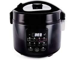 Aura® Rijstkoker - Rijstkookpan - Koker - Donker Roestvrij Staal - 25cm x 25cm x 27cm