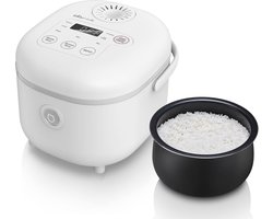 Bear Rijstkoker - 1 tot 4 personen - Vierstaps kookproces - Met stoommand - Multifuntioneel - 2L - Wit