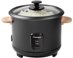 Bestron Rijstkoker 1.8L - ARC180BW - 8-10 personen - Droogkookbeveiliging, warmhoudfunctie - Zwart