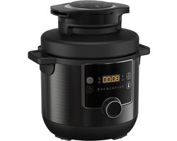 CE7788 Turbo Keuken & Frituur Multicooker 15 in 1 Snelkookpan Met Turbo Crisp Deksel & App Inclusief Pollepel Zwart