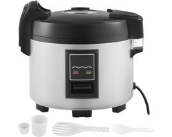 Commerciële Rijstkoker, 13 Liter voor 60 Kopjes, Antiaanbaklaag Binnenpan, Snel Koken en 12 Uur Opwarmen, Rijstbeker en Roerspatel, Ideaal voor Restaurants