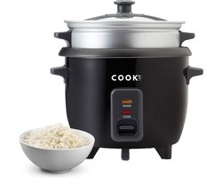 COOK-IT Rijstkoker met Stomer 1.5 liter - 6-10 Porties - Automatisch Programma - Warmhoudfunctie - Antiaanbaklaag