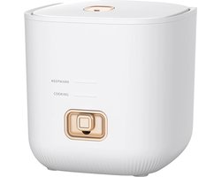 Deluqse® Rijstkoker 1200ML - Elektrische Rijstkoker - Mini Rijstkoker Klein - Rijstkoker met Stomer - Multicooker & Slowcooker - Non-Stick Stoompan - Wit