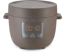 Florixa® Rijstkoker klein - Rijstkoker - Rijstkokers - Kiezelgrijs - ‎24cm x 27cm x 20cm