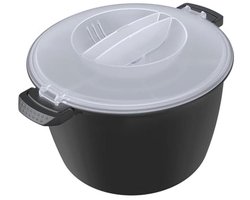 Grote 3L Microcookware Magnetron Rijstkoker en Stomer voor Groenten - Veilig voor Mixen, Serveren en Voedselopslag - Vaatwasmachinebestendig