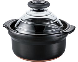 HARIO Rijstkoker met Glazen Deksel - 2-4 Personen - Vaatwasbestendig - Made in Japan