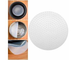 KARZO - Rijst Koken Siliconen Pad Mat Verbrand Proof - Hittebestendig - 30CM - Wit