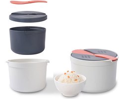 Magnetron Rijstkoker 2 Liter met Stoominzet en Zeef