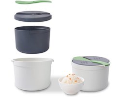 Magnetron Rijstkoker Stoomkoker 2 Liter voor Pasta Groenten en Aardappelen