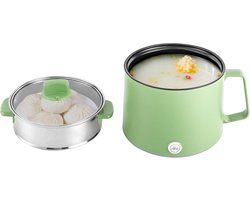 Mini Rijstkoker en Elektrische Mini Kookpan met Stoomfunctie - 1,7L