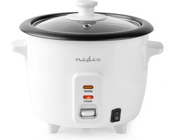 Nedis Rijstkoker - 0.6 l - 300 W - Aluminium stomer - Anti-aanbak laag - Verwijderbare kom - Automatische uitschakeling