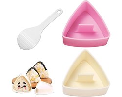 Onigiri-vorm, driehoek, pak van 2 grote rijstballen, Japanse rijstkoker voor kinderen, bentobox