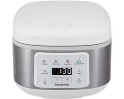 Panasonic SR-DA152WXE, Zilver, Wit, 4 l, Keramisch, Knoppen, 24 uur, 1 m
