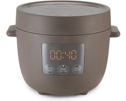 Quvo® Rijstkoker klein - Rijstkoker - Rijstkokers - Kiezelgrijs - 24cm x 27cm x 20cm