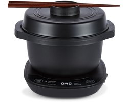 Quvo® Rijstkoker klein - Rijstkoker - Rijstkokers - Zwart - 20cm x 21cm x18cm