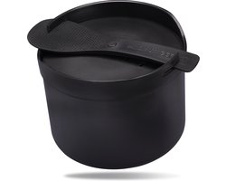 REISHUNGER Magnetron Rijstkoker 1,7l, zwart - Voor de perfecte bereiding van rijst in de magnetron