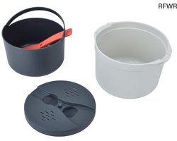 RFWR® Magnetron Rijstkoker 2L met Rijstlepel en Deksel - Vaatwasmachinebestendig