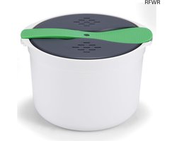 RFWR® Magnetron Rijstkoker en Stoomboot - Multifunctionele Kookset voor Rijst, Pasta en Groenten