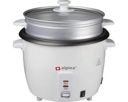 Rijstkoker 1,8 Liter - 700 Watt - Met Warmtecontrolelampje en Stoommand