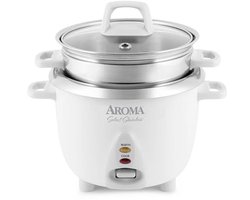 Rijstkoker en Stomer voor 6 Personen | RVS Pot-Style met Eenvoudige Bediening
