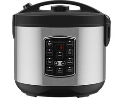 Rijstkoker met Stomer - 1.5L - Slowcooker met Timer - 8 Porties - Multicooker - Rice Cooker - RVS - Vivid Green