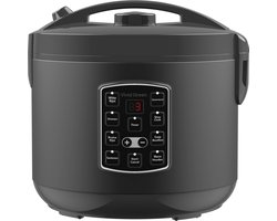 Rijstkoker met Stomer - 1.8L - Slowcooker met Timer - 10 Porties - Multicooker - Rice Cooker - Zwart - Vivid Green