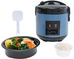 Rijstkoker met Stomer - Multicooker - Warmhoudfunctie - Blauw