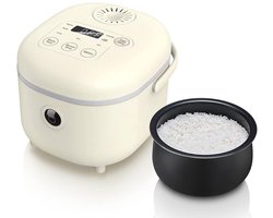 Rijstkoker met Stomer - Multicooker - Warmhoudfunctie - Creme