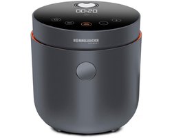 Rommelsbacher multifunctionele rijstkoker MRK 500 – 6 programma’s met low carb functie – met stoominzet, LED display en antiaanbak binnenpan – 2 liter