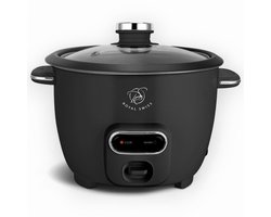 Royal Swiss® Rijstkoker – 1.8L – 650W – Glazen Deksel – Anti-aanbak Binnenpan – Inclusief Rijstlepel & Maatbeker