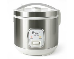 Royal Swiss Rijstkoker 2.8L – Elektrische Rijstkoker met Antiaanbaklaag, Warmhoudfunctie & Stoommandje