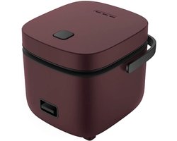 RWB® Rijstkoker Klein - Rijstkoker - Elektrische Rijstkoker - 1.2L - Bruin - 20cm x 19cm x 19cm