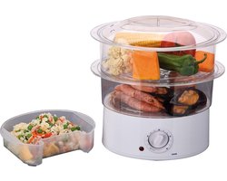 SNJY® Stoomkoker - Foodprocessor - Multicooker - 400 W - Wit
